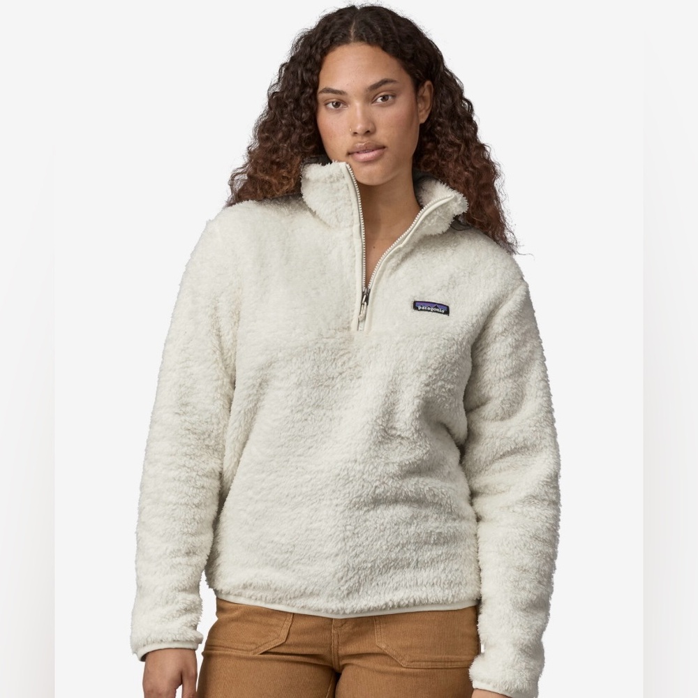 Patagonia Women's Los Gatos 1/4 Zip Size Medium in Birch White Color